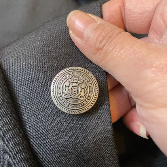 Y2K Jack Victor Classic Powell SPJ Wool Blazer Suit Jacket Sport Coat Black 52PL - Picture 6 of 14